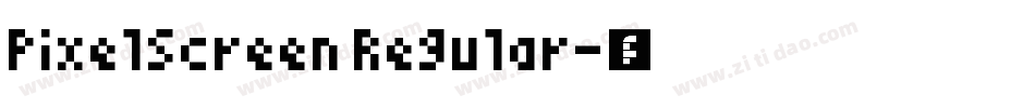 PixelScreen Regular字体转换